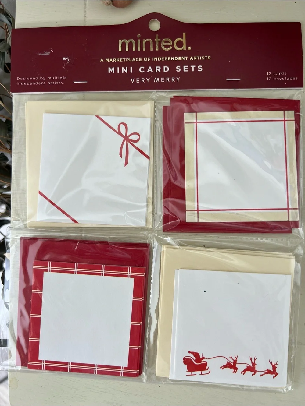 Brand New- Minted Blank Mini Card Sets - Set of 2